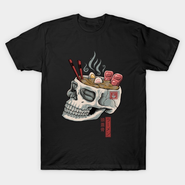 Ramen Skull T-Shirt by Vincent Trinidad Art